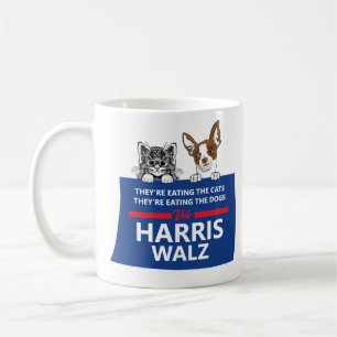 They're eating the pets - Vote Harris Walz Coffee Mug