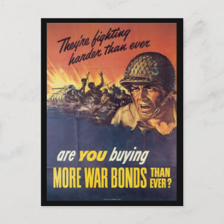 They're Fighting World War 2 Postcard