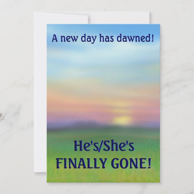 Theyre Finally Gone Divorce Party Invitation (Front)