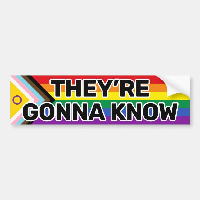 They're Gonna Know Black Intersex Inclusive Pride Bumper Sticker (Front)