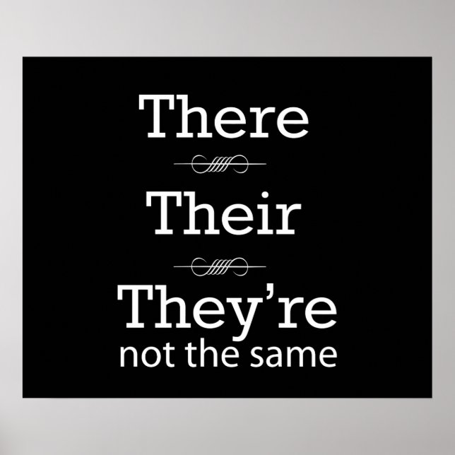 They're Not The Same Poster (Front)