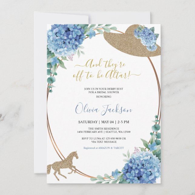 They're off to the Altar Bridal Shower Invitation (Front)