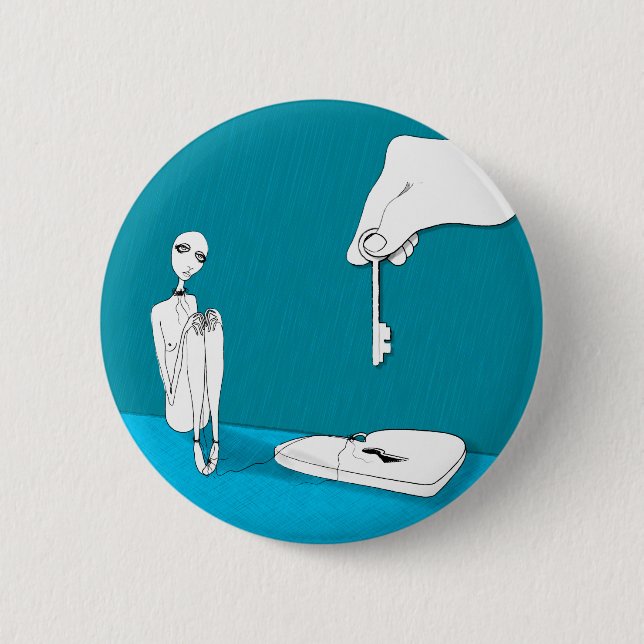 they're only bracelets, baby 6 cm round badge (Front)