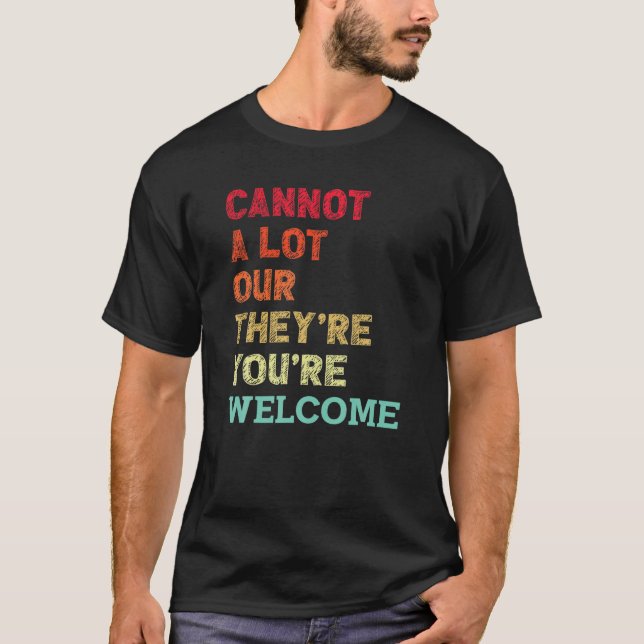They're You're Common Misspelled Words English Les T-Shirt (Front)