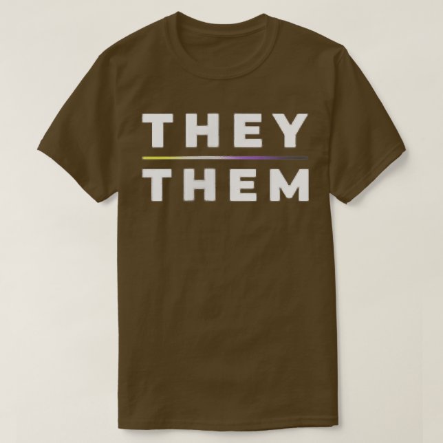 TheyThem Subtle Nonbinary Flag Enby Pride LGBTQ Pr T-Shirt (Design Front)