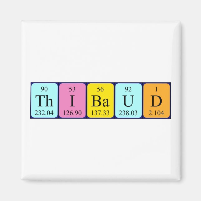 Thibaud periodic table name magnet (Front)