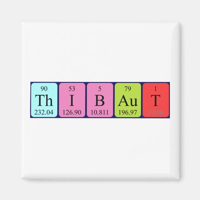 Thibaut periodic table name magnet (Front)