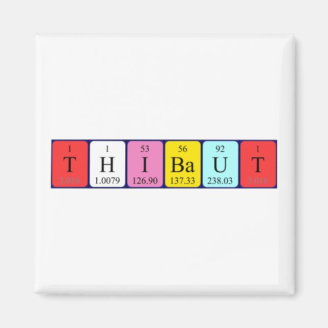 Thibaut periodic table name magnet (Front)