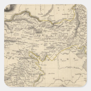 Thibet, Mongolia, and Mandchouria Square Sticker