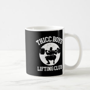 Thicc Boys Lifting Club Funny Gym Mens Squat Bodyb Coffee Mug