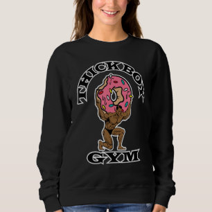 Thick Boy Gym Club Black Guy Retro Old School Body Sweatshirt