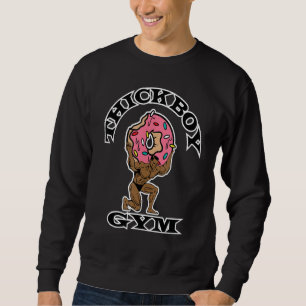 Thick Boy Gym Club Black Guy Retro Old School Body Sweatshirt