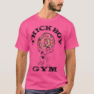 Thick Boy Gym Club Distressed Old School Bodybuild T-Shirt