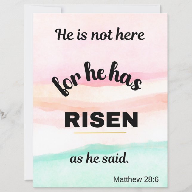 Thick Card Pastel Color Easter Collection (Front)