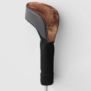 Thick criss-cross scratches in orange with shadow  golf head cover