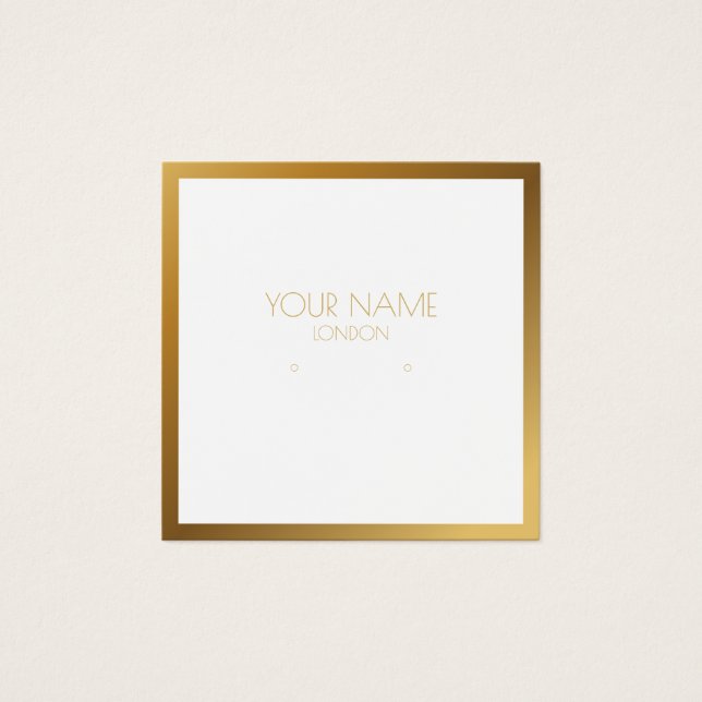 Thick gold border earring holder (Front)