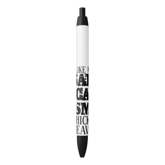 Thick & Heavy Sarcasm Black Ink Pen (Front Vertical)