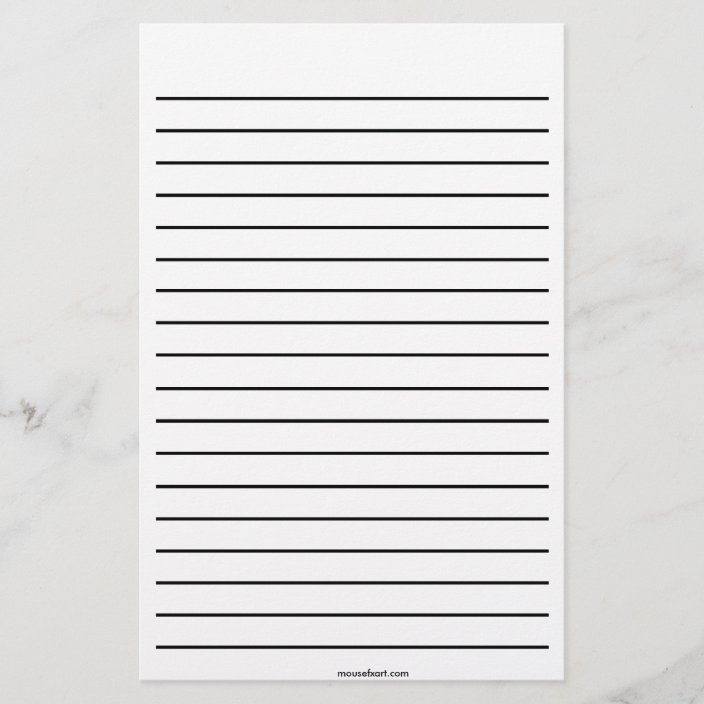 Thick Line Stationery Zazzle.co.uk