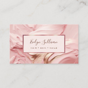 Thick pink paint business card