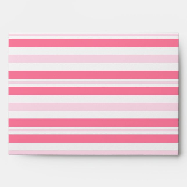 Thick Pink Stripes Envelope (Front)