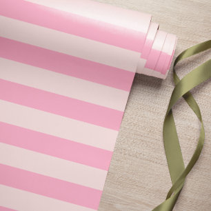 Thick Pink Stripes Retro Wrapping Paper