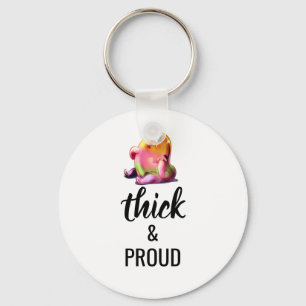 Thick & Proud Button Keychain