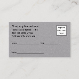 Thick Quality Office Logo Appointment Cards