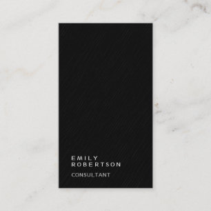 Thick Simple Plain Grey Black Modern Minimalist Business Card