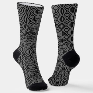 Thick Swirls grey socks