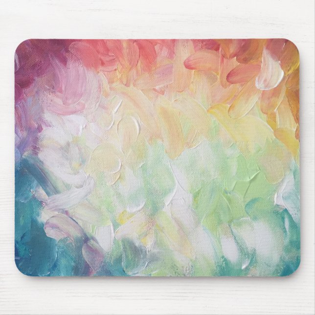 Thick Textured Abstract Paint Mouse Mat (Front)