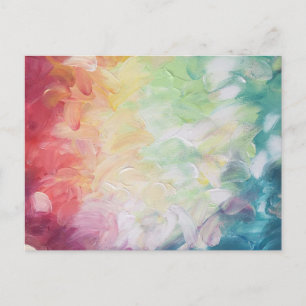 Thick Textured Abstract Paint Postcard