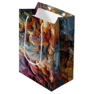 Thick Textured Paint Pattern Medium Gift Bag