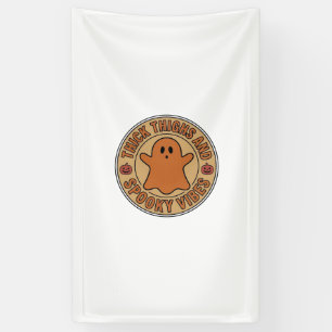 Thick Thighs and Spooky Vibes Ghost Halloween Tee_ Banner