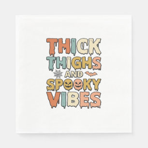 Thick Thighs and Spooky Vibes Halloween Shirt_1 Napkin