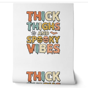 Thick Thighs and Spooky Vibes Halloween Shirt_1 Wallpaper