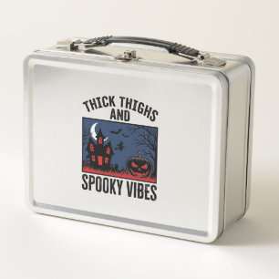 Thick Thighs And Spooky Vibes Halloween Shirt Desi Metal Lunch Box