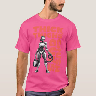 Thick Thighs Crush Guys Weightlifting Bodybuilding T-Shirt