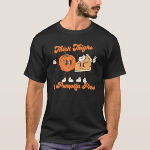 Thick Thighs & Pumpkin Pies Baby Thanksgiving Fall T-Shirt