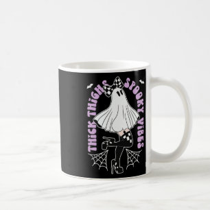 Thick Thighs Spooky Vibes Cute Ghost Halloween Ts Coffee Mug