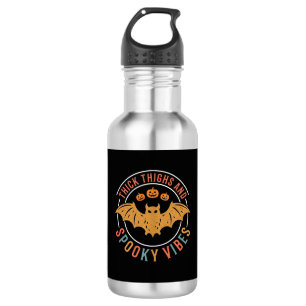 Thick Thighs Spooky Vibes Halloween Bat Design_1 532 Ml Water Bottle