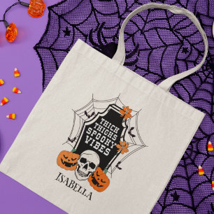 Thick Thighs Spooky Vibes Halloween Personalised Tote Bag