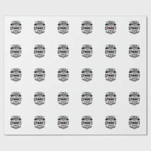 Thick Thighs Spooky Vibes Halloween Shirt Design_1 Wrapping Paper