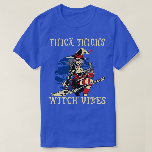 Thick Thighs Witch Vibes Ramen Noodle Costume Hall T-Shirt (Design Front)