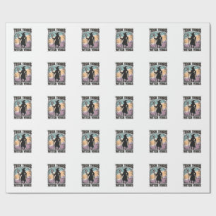 Thick Thighs Witch Vibes Vintage Halloween Tee_1 Wrapping Paper