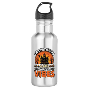 Thick Thighs Witchy Vibes Halloween Shirt Design_1 532 Ml Water Bottle