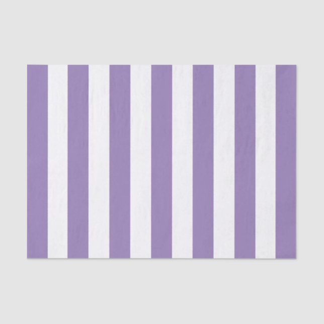 Thick Vertical Stripes Striped Lavender  Tissue Paper (Front)