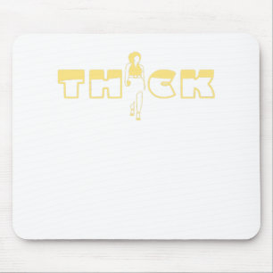 Thick Woman in a Polka Dot Dress Mouse Mat
