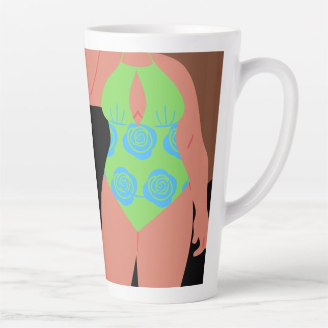 thick Women bikini body Latte Mug (Right)