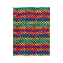 Thick wool rainbow colours blanket