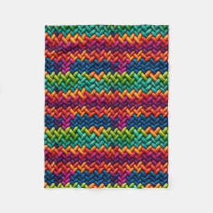 Thick wool rainbow colours blanket